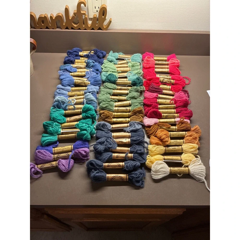 Paternayan Tapestry Yarn lot 64 skeins wool embroidery needlepoint